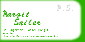 margit sailer business card